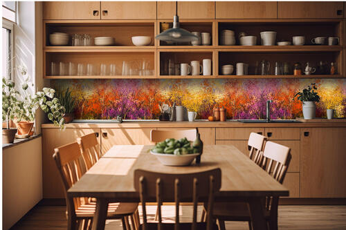 Fototapeta do kuchyně - Barevné květinové pozadí