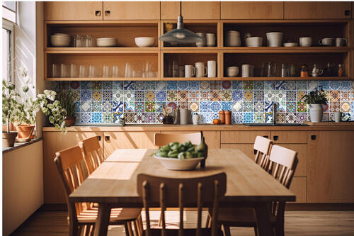 Fototapeta do kuchyně - Lisabonské kachličky 420 x 60 cm