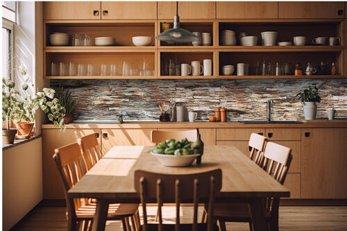 Fototapeta do kuchyně - Kamenná stěna 420 x 60 cm