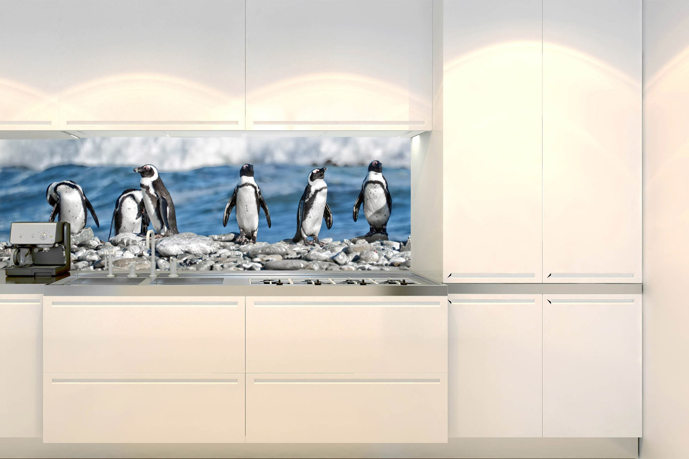 Fototapeta do kuchyně - Tučňáci 180 x 60 cm 