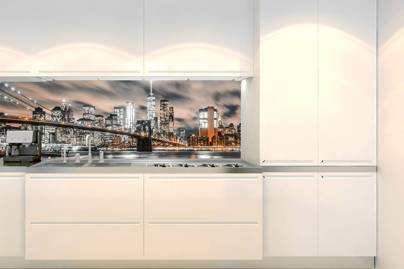 Fototapeta do kuchyně - Noční Manhattan 180 x 60 cm 