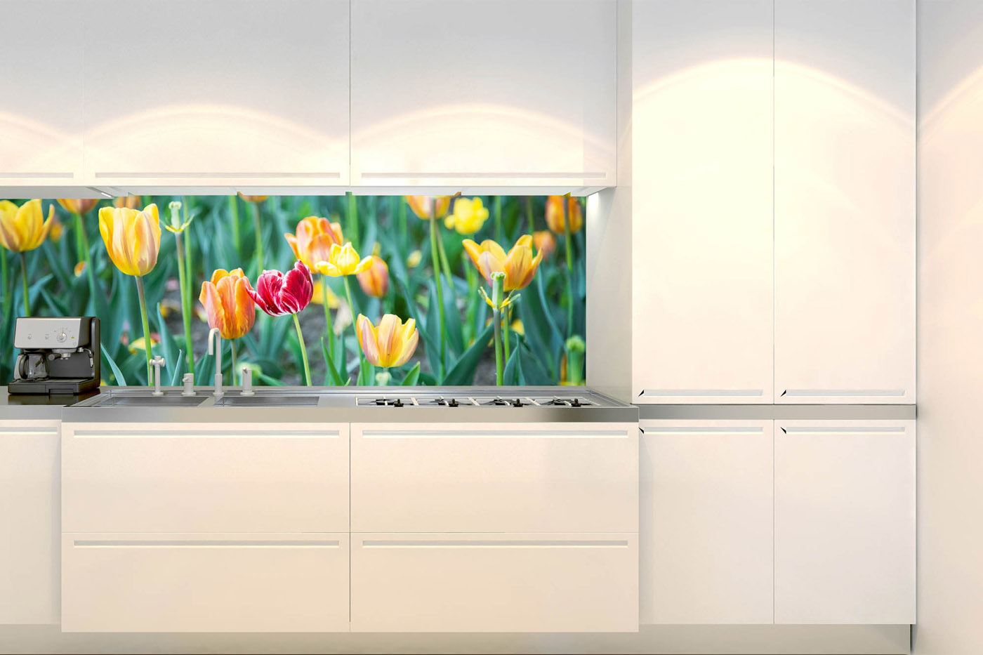 Fototapeta do kuchyně - Tulipány 180 x 60 cm 