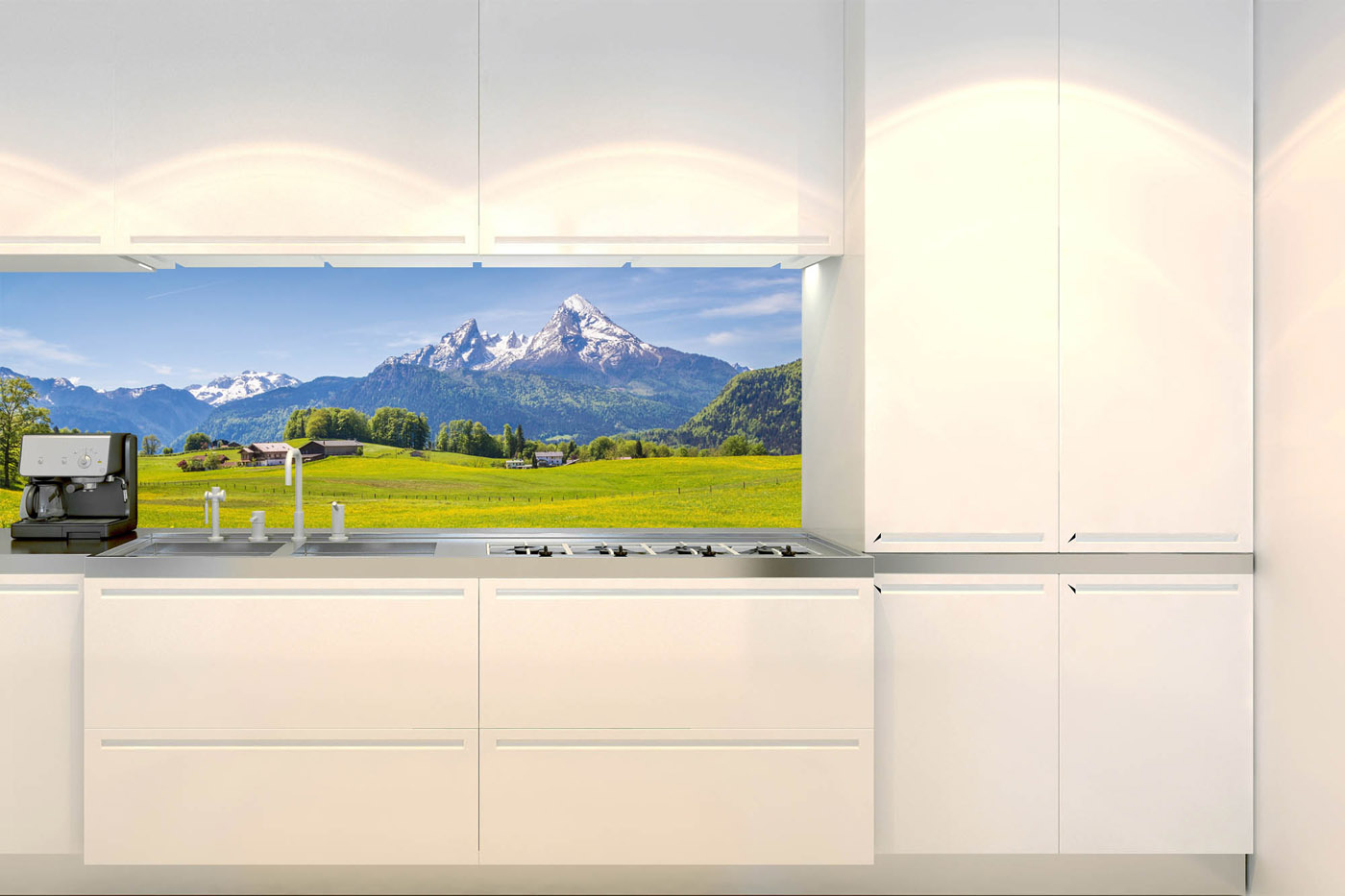 Fototapeta do kuchyně - Alpský pohled 180 x 60 cm 
