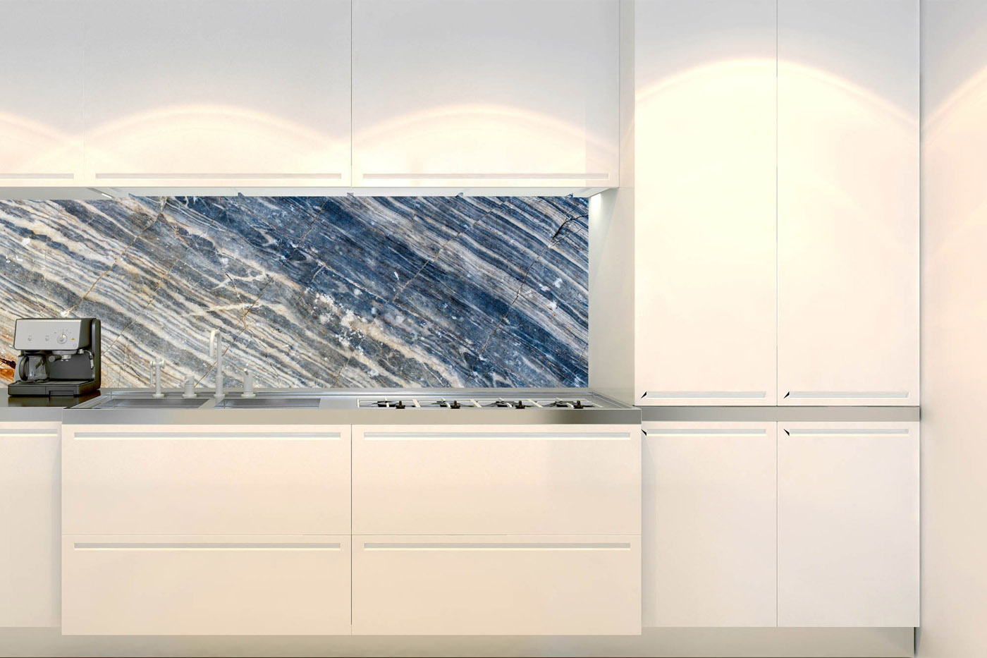 Fototapeta do kuchyně - Žíhaný mramor 180 x 60 cm 