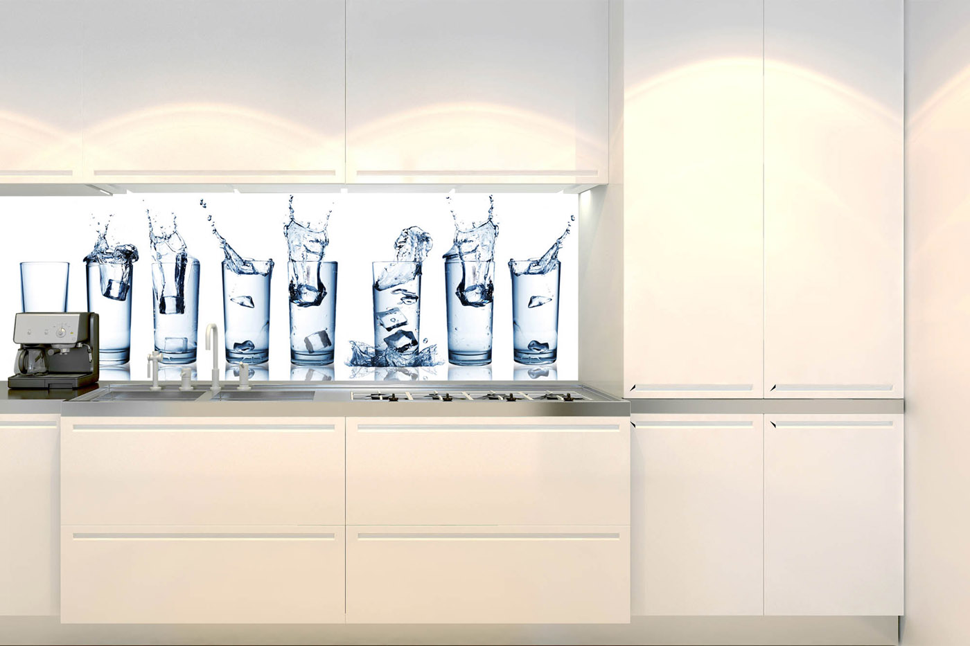 Fototapeta do kuchyně - Sklenice vody 180 x 60 cm 