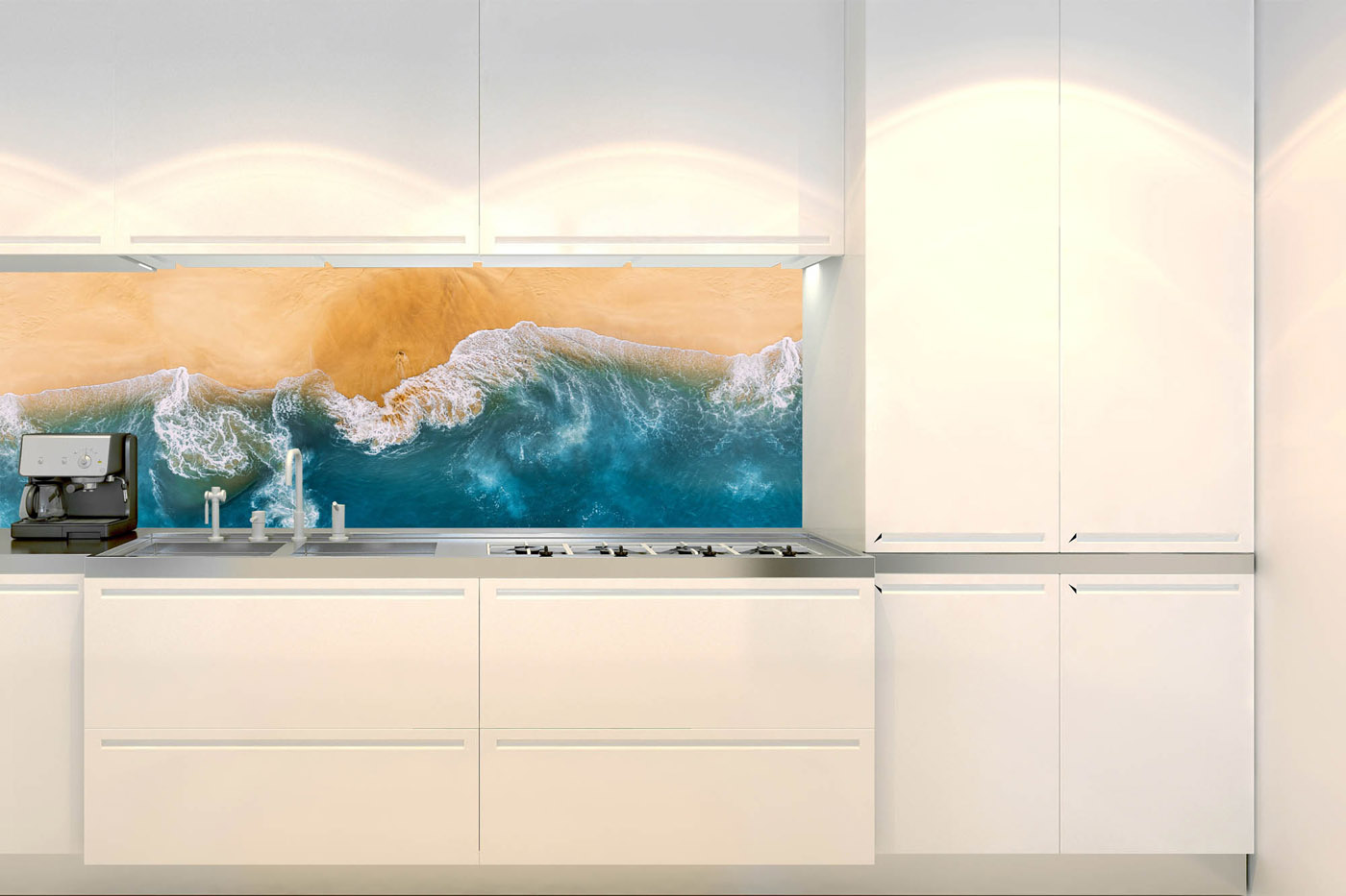 Fototapeta do kuchyně - Modrý oceán 180 x 60 cm 