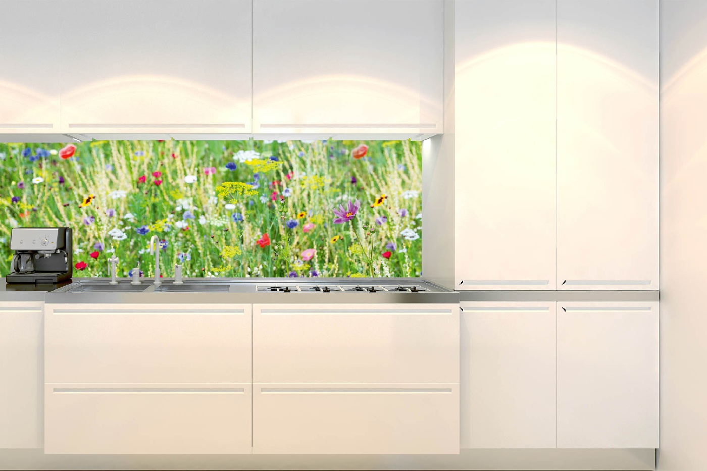 Fototapeta do kuchyně - Květinová louka 180 x 60 cm 