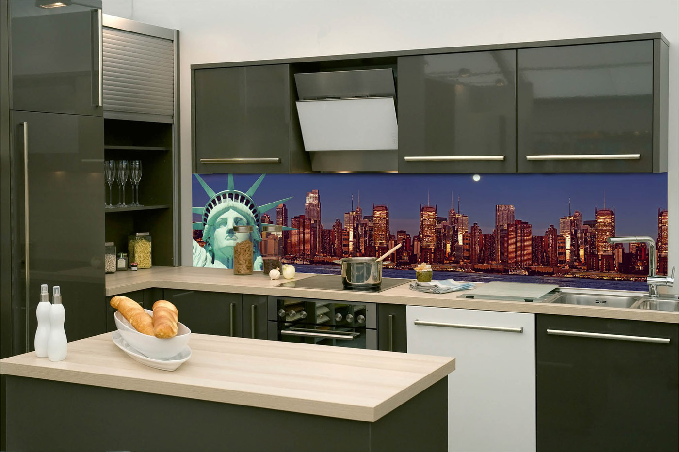 Fototapeta do kuchyně - Socha svobody 260 x 60 cm 