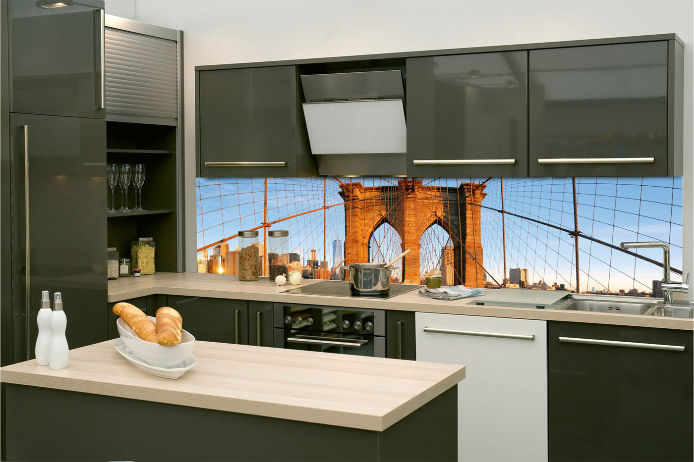 Fototapeta do kuchyně - Brooklyn Bridge 260 x 60 cm 