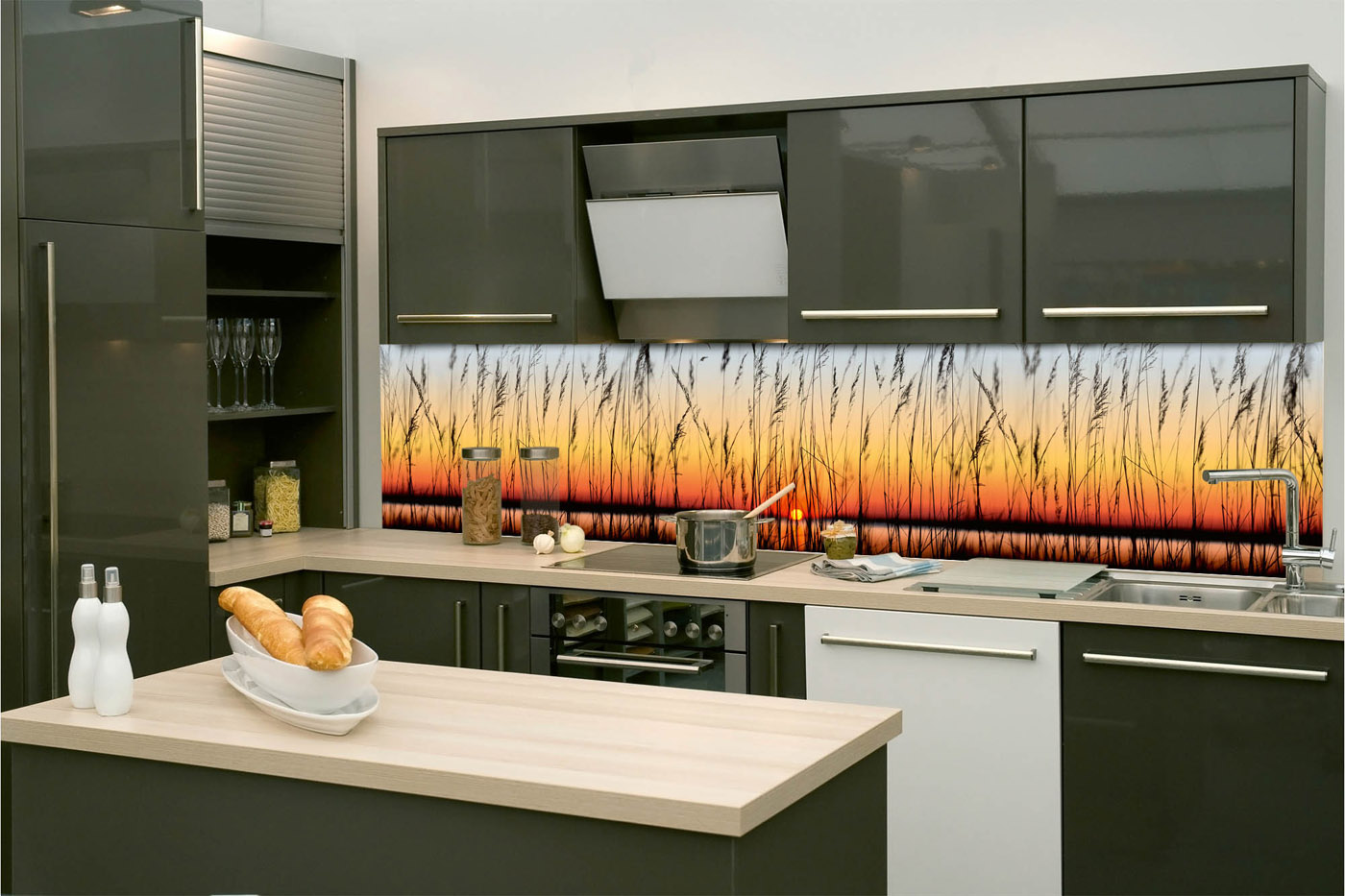 Fototapeta do kuchyně - Západ slunce 260 x 60 cm 
