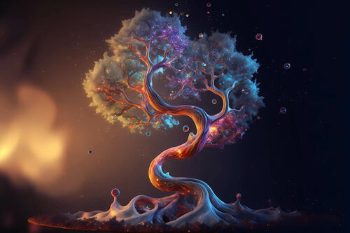 Vliesová fototapeta Fantasy Tree 375 x 250 cm
