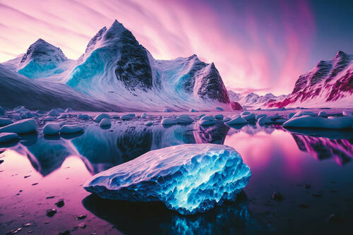 Vliesová fototapeta Glacial Landscape 375 x 250 cm